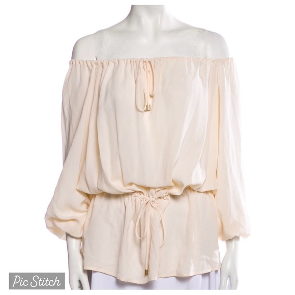 MICHAEL KORS boho Peasant Blouse S 70s 80s Shirt Hippie Free People Penny Lane - Picture 4 of 10